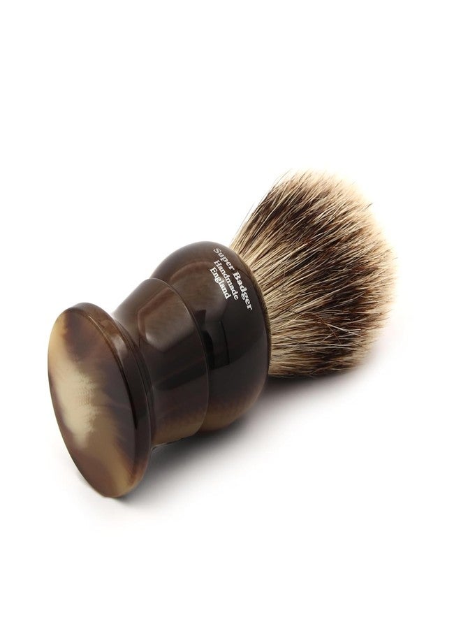 إدوين جاجر فرشاة حلاقة كبيرة من شعر الغرير الفاخر من إدوين جاغر 3EJ282، مصنوعة من قرن صناعي يشبه قرن الغزال، للاستخدام مع كريم أو صابون الحلاقة للرجال... - Image 5